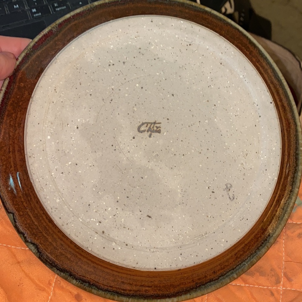 Vintage Chris Stender Pottery San Antonio Southwestern Hand Thrown Plate (ALX) - Picture 2 of 6